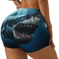 thumbnail image 1 of Balery 3D Realistic Shark Pantalones cortos de entrenamiento estampados para mujer, sin costuras, ajustados, para gimnasio, yoga, correr, deportes, ejercicio activo, fitness.-Small, 1 of 8