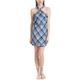 thumbnail image 1 of Max Studio London Womens Ruffle Trim Shift Dress, Blue, Medium, 1 of 1