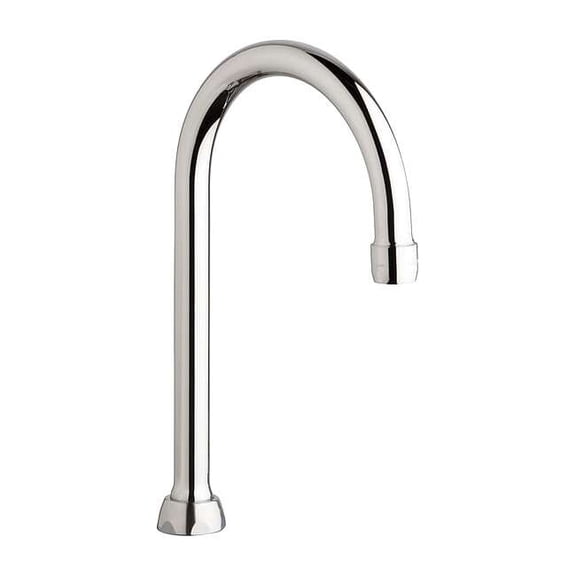 Chicago Faucet Gooseneck Spout, Brass GN2AH8E3JKABCP