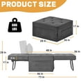 thumbnail image 5 of OMOCCUIT 4-in-1 Multi-Functional Convertible Sofa Bed, Foldable Ottoman Sleeper Chaise with Adjustable Backrest, Modern Linen Convertible Futon Sofa, 5 of 7