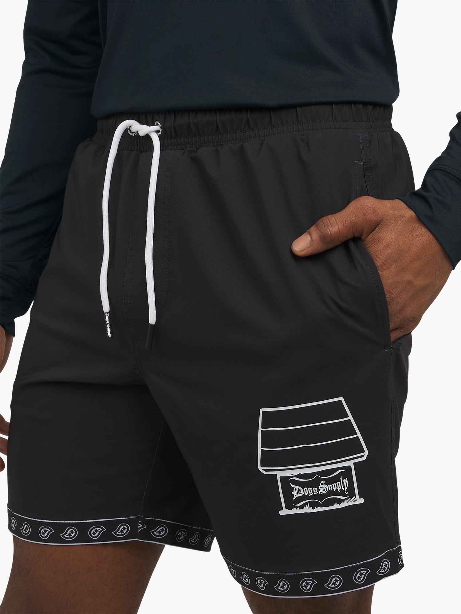 Dogg Supply by Snoop Dogg Men's Paisley Flakes Swim Trunks, 7" Inseam, Sizes S-3XL