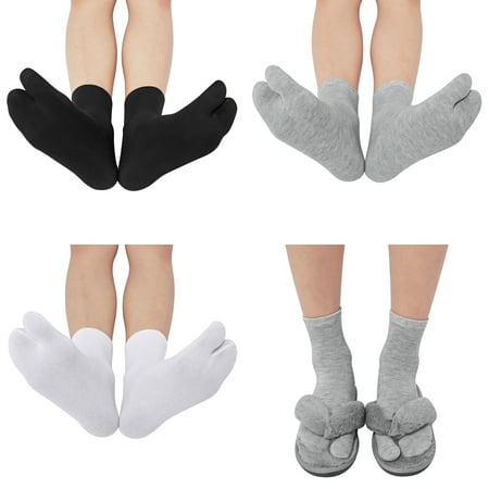 

3 Pairs Split Toe Socks Socks Flip Flop Split Toe Wicking Socks for Mens Womens Regular Size