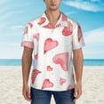 thumbnail image 4 of Disketp Hawaiian Shirts For Men,Pink Hearts Print Mens Casual Short Sleeve Button Down Shirts Beach Shirt, 4 of 8