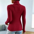 thumbnail image 4 of Turtleneck Sweater for Women Long Sleeve Slim Fit Lightweight Base Layer Knit Tops, 2XL, 4 of 6