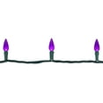 thumbnail image 5 of Northlight LED Faceted C6 Christmas Lights - Purple - 23' Green Wire - 70ct, 5 of 5