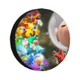 thumbnail image 1 of Qekee Housse de Pneu de Rechange Universelle Imprimé Pikmin avec Sangle à Boucle, Housses de Roues Imperméables pour Jeep, Remorque, RV, Camion et Toutes Voitures-14 Pouces, 1 of 6