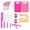 N1-Pink, variant on Kids Knife Set Toddler Kitchen Tools Montessori Cooking Toys Real Safe Plastic Knives Crinkle Cutter Cutting Board for Toddlers Ages 3-6 Home Preschool Learning Activity,Pink