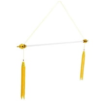 Amosfun Horizontal Flag Pole Yellow PVC For Event Display 1Set