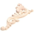thumbnail image 3 of 4Pcs Wood Carved Corner Onlay Unpainted Applique Frame Door Decors Decal 15x8x0.8cm, 3 of 8