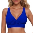 thumbnail image 3 of MKLEKYY Trajes De Baño Mujer 2 Piezas Women Lace Up Swimwear Tops Underwire Full Coverage Bikini Top Push Up Swim Crop Top Tie Back Bathing Suit Tops, 3 of 5