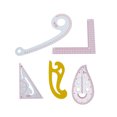 thumbnail image 1 of Wosthever Juego de reglas de costura varios estilos acrílico práctico DIY transparente conveniente hueco sólido exquisito acolchado reglas Artesanía tipo 6 Wosthever HA060360-06, 1 of 6