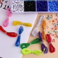 thumbnail image 2 of 4mm24 Grid Boxed Colorful Letter Beads Glass Rice Beads Diy Material, 2 of 3