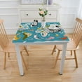 thumbnail image 3 of HAOXIT World Animal Map Rectangle Tablecloth Heavy Duty Vinyl Table Cloth Fabric Table Cover for Kitchen Dining Room Party Home Decor White, 3 of 7