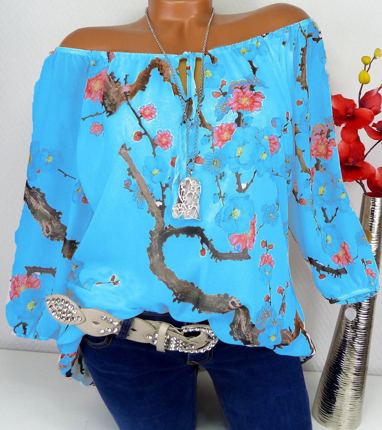 Chiffon Shirt Peach Blossom 