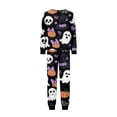 thumbnail image 4 of Halloween Pajamas, Halloween Matching Family Pajamas Black Bow Pumpkin Print Long Sleeve 2 Piece Pj Set Fun Sleepwear Nightwear Loungewear Spooky Holiday Party Season Photos, 4 of 6