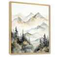thumbnail image 2 of Designart "Lake And Forest Dream In Watercolor II" Landscape Mountains Floater Framed Canvas Prints, 2 of 5