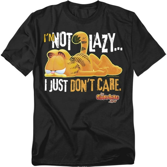 Garfield T-Shirt Not Lazy Unisex Graphic Tee For Men & Women Black 