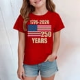 thumbnail image 2 of mgoYE Girls Boy's 4th of July Independence Day T-Shirt Summer 1776 USA America Memorial Day Graphic Tees Tops(Red,13-14Years), 2 of 5