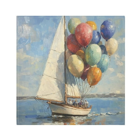 

WOBOGO Balloon Sailing Cloth Napkins 6 Pieces Soft Elegant Touch Durable Absorbent Quick Drying for Elegant Dining