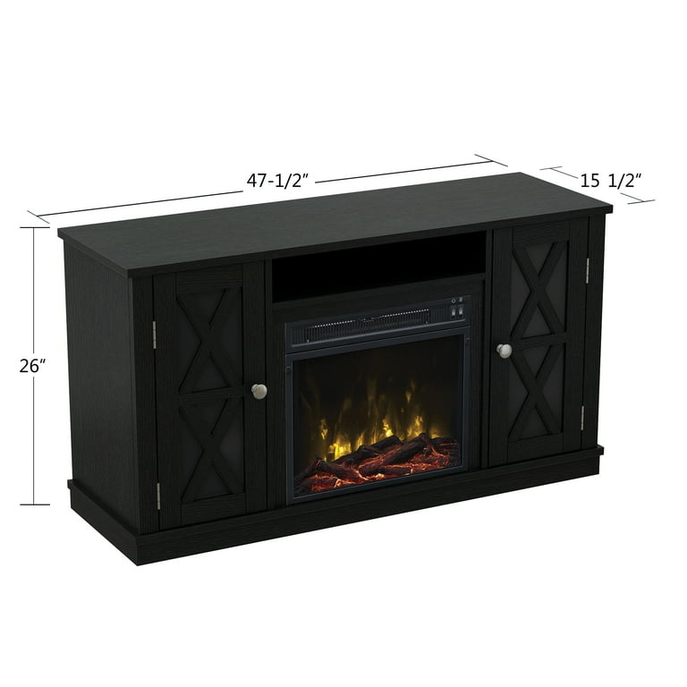 Twin Star Stanton Ridge Electric Fireplace TV Stand for TVs up to 55 ,  Black - Walmart.com