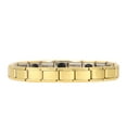 thumbnail image 4 of Brazalete de joyería de pulsera de acero de titanio unisex de estilo simple para energía saludable (oro), 4 of 5