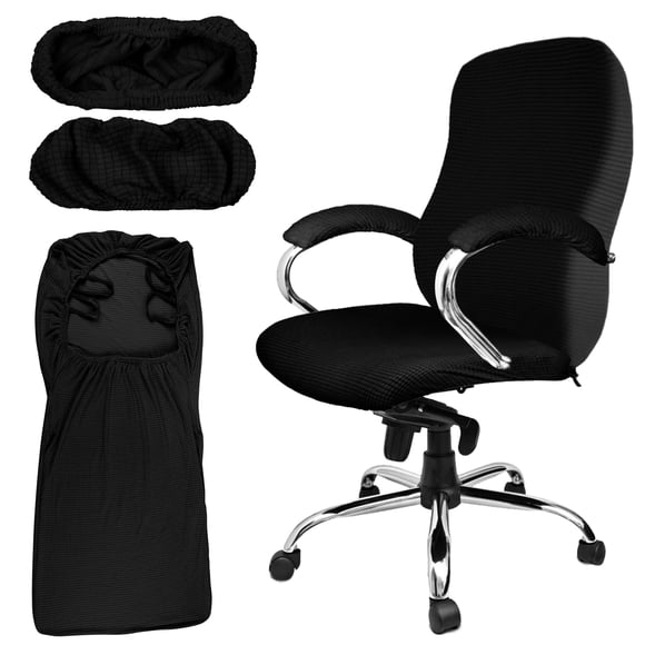 Funda para silla de oficina Tatuo, universal, giratoria, negra