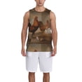 thumbnail image 6 of Rocae Oil Painting Chicken And Duck for Men's Basketball Jersey Lightweight and Breathable Athletic Tank Top,Quick-Drying Sports Jersey Large, 6 of 9