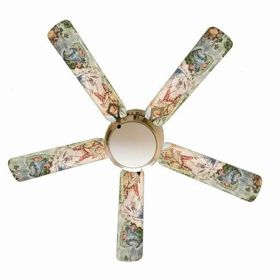 888 Cool Fans F52-0001130 52 in. Winnie the Pooh Blustery Day 5-Blades White Ceiling Fan with Lamp