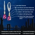 thumbnail image 2 of Gem Stone King 925 Silver and 10K Yellow Gold Pure Pink Mystic Topaz and White Lab Grown Diamond Dangle Earrings for Women | 2.02 Cttw | Gemstone November Birthstone | Pear Shape 8X5MM, 2 of 6
