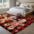 thumbnail image 4 of Rectangle Area Rugs 6 x 9 Ft, Gingerbread Christmas Non-Slip Residential Carpet, Xmas Balls Branches Red Buffalo Plaid Indoor Crawling Mats Runner Rugs for Living Room/Dining Room/Bedroom, 4 of 8