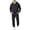 Black, variant on Spazoro Boys Sweatshirt Jogger Set with Kangaroo Pockets, Elastic Waist Long Sleeve Hooded Neck Regular Fit Solid Color Warm Fleece Lined Active Outfits for Kids Black Size 5-6