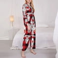 thumbnail image 3 of Goofa Buffalo Plaid Love And Gnome Printed Women’s 2 Piece Pajama Set Super,Pajamas Women's Long Sleeve Sleepwear Soft Button Down Loungewear Pjs Lounge Set Nightwear-Small, 3 of 9