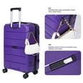 thumbnail image 3 of Travelhouse 3 Piece Hardside Luggage Set Hardshell Lightweight Suitcase with TSA Lock Spinner Wheels.(Purple), 3 of 9