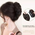 thumbnail image 5 of Natural Looking Twisted Braided Bun Hairpiece For Women with Voluminous Styles And Convenient Claw Clip for Formal Event, 5 of 9