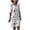 A-Blue692, variant on XIAOCHA Womens Floral Print Dress Loose Flowy Elbow Sleeve Split Neck Midi Dress Casual Elegant Daily Dresses