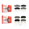 thumbnail image 1 of SIM Front Rear Semi-Metallic Brake Pads Kit for Car Honda Pilot Acura MDX ZDX KSM-100145, 1 of 8