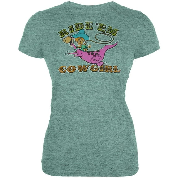 Flintstones - Ride 'Em Cowgirl Juniors T-Shirt - Medium