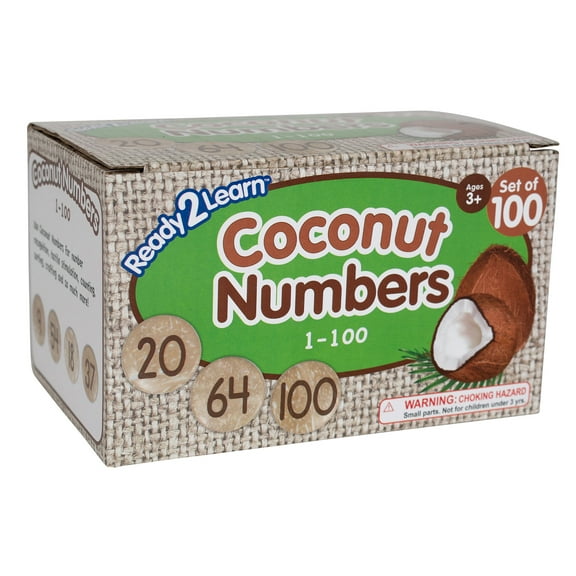 READY 2 LEARN Coconut Numbers, Large, 1-100, Set of 100