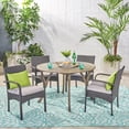 thumbnail image 2 of Jaden Outdoor 5 Piece Acacia Wood and Wicker Dining Set, 2 of 13