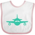 thumbnail image 3 of Inktastic Cute Teal Airplane Boys or Girls Baby Bib, 3 of 4