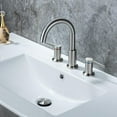 thumbnail image 5 of 3 Hole 8 Inch Widespread 2 Handle Bathroom Sink Faucet by Phiestina, Chrome Finish High Arc Bath Faucet with Pop Up Drain and Water Supply Line, 5 of 9