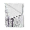 thumbnail image 2 of Saying Soft Flannel Fleece Throw Blanket, Country Style House Trees Sketch Illustration Its a Day Words, Cozy Plush for Indoor and Outdoor Use, 50" x 60", Lavender and White, by Ambesonne, 2 of 5