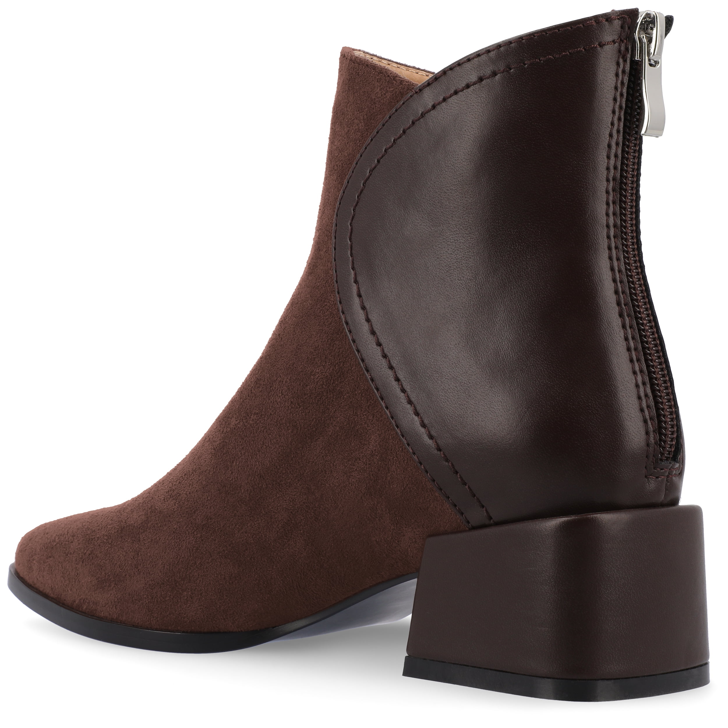 Journee Womens Consuello Two Tone Pointed Toe Booties, Widths Available