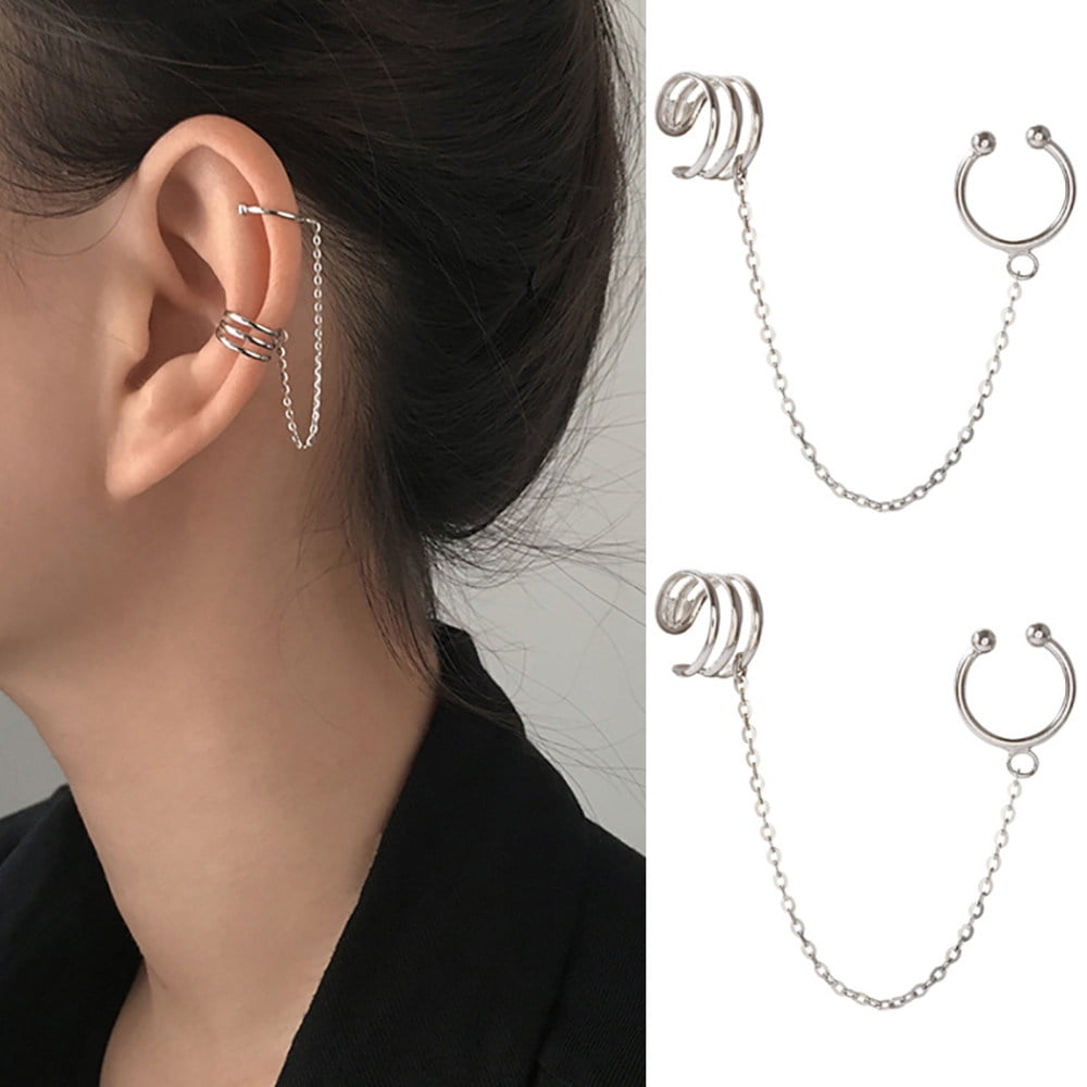 Women Without Piercing Fashion Earrings Rhinestone Earrings No Pierced Ear Clips Romantic Earrings Jewelry