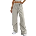 thumbnail image 1 of Tii.MM Track Pants for Women Low Rise Drawstring Baggy Wide Leg Cargo Pants Jogger Sweatpants for Women, 1 of 4