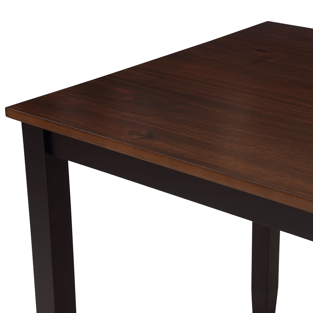 Kepooman 5-Piece Wooden Dining Table Set, Black & Cherry Kepooman 5-Piece Wooden Dining Table Set, Black & Cherry