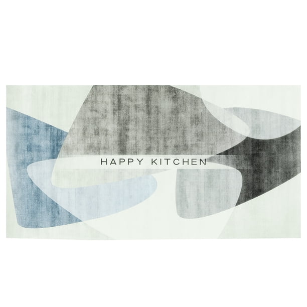 Tapetes de cocina REGALWOVEN para el suelo, juego de 1 alfombra de cocina geométrica bohemia, decoración de cocina bohemia gris 18" x 36"