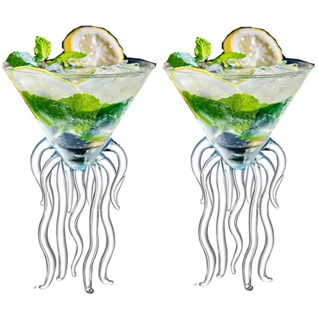 Outils de Gobelet de Bar en Verre pour Cocktail Créatif (3 Transparents)