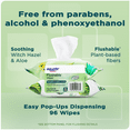thumbnail image 5 of Equate Flushable Wet Wipes with Witch Hazel & Aloe, 96 Wipes (2 Pack), 5 of 11