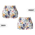 thumbnail image 5 of Lsque Lilies Flowers Pattern High Waisted Biker Shorts for Women-Tummy Control Fitness Athletic Workout Running Yoga Gym Shorts,Moisture-Wicking-, 5 of 9